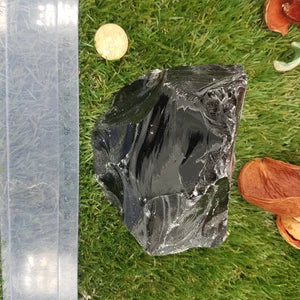 Rough Black Triangle Obsidian Crystal specimen - protection - decoration Mineral Stone