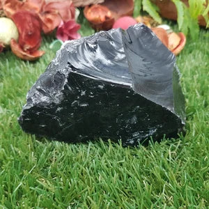 Black Obsidian Rough Crystal specimen - protection - decoration Mineral Stone