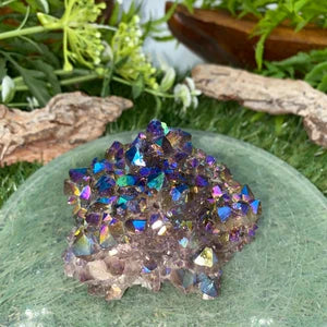 Cactus Amethyst Titanium - Aura Amethyst -Amazing Collector's Piece Extra Quality