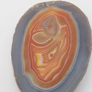 Natural Red Brown Agate Ashtray, Healing Crystal, Zodiac Mineral Stone