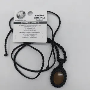 Smoked Quartz Macrame Necklace