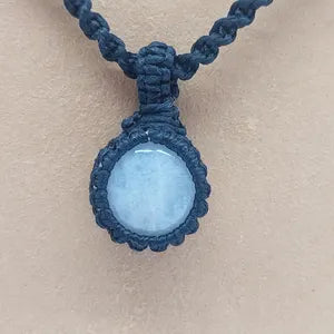 Moonstone Handmade Wrapped Macrame Necklace - Healing Stone - Gift Idea - Protection