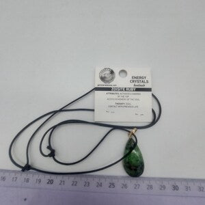 Ruby Zoisite Crystal Necklace,Green Stone Necklace, Gemstone Necklace for Men and Women, Gift for Crystal Lovers