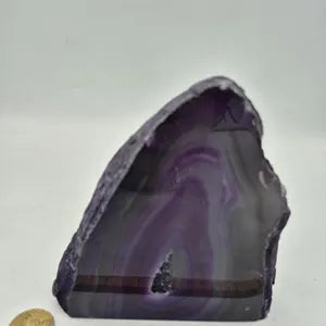 Purple Agate Geode Self Standing Crystal - Agate Slice - Collector's Piece - Crystal Interior Decor