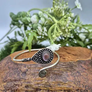 Amethyst Silver Plated Adjustable Bracelet for Women