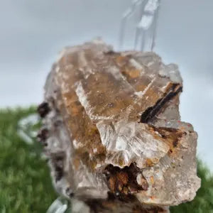 Selenite with Iron Oxidation – Raw Greek Crystal, Rare Mineral Specimen