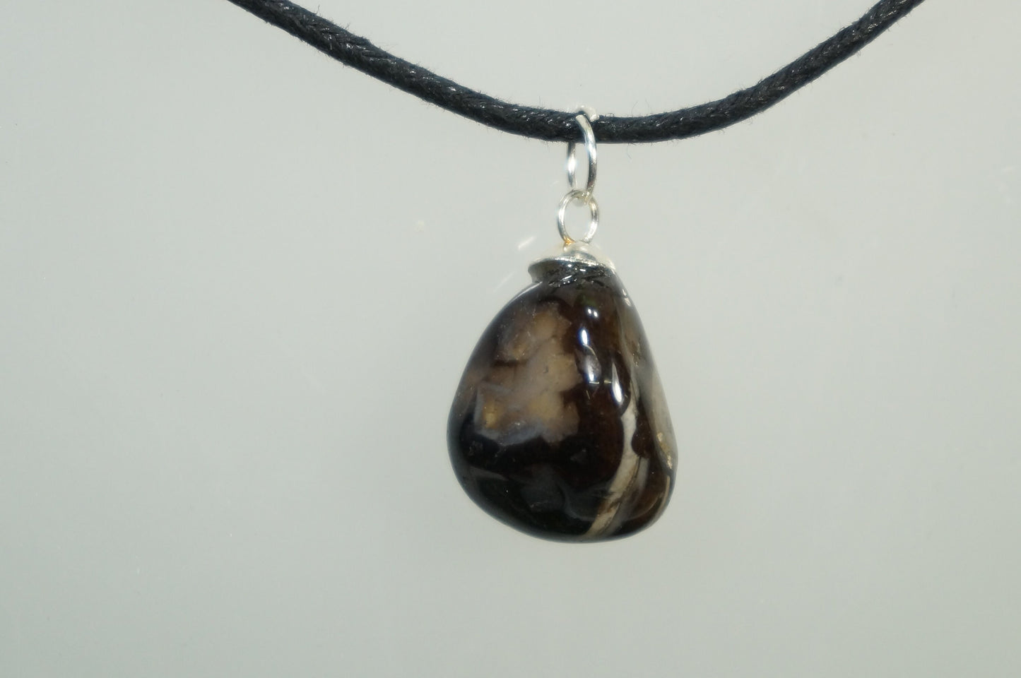 Natürliche Achat schwarz Halskette Heilung Kristall Zubehör Sternzeichen Mineral Stein
