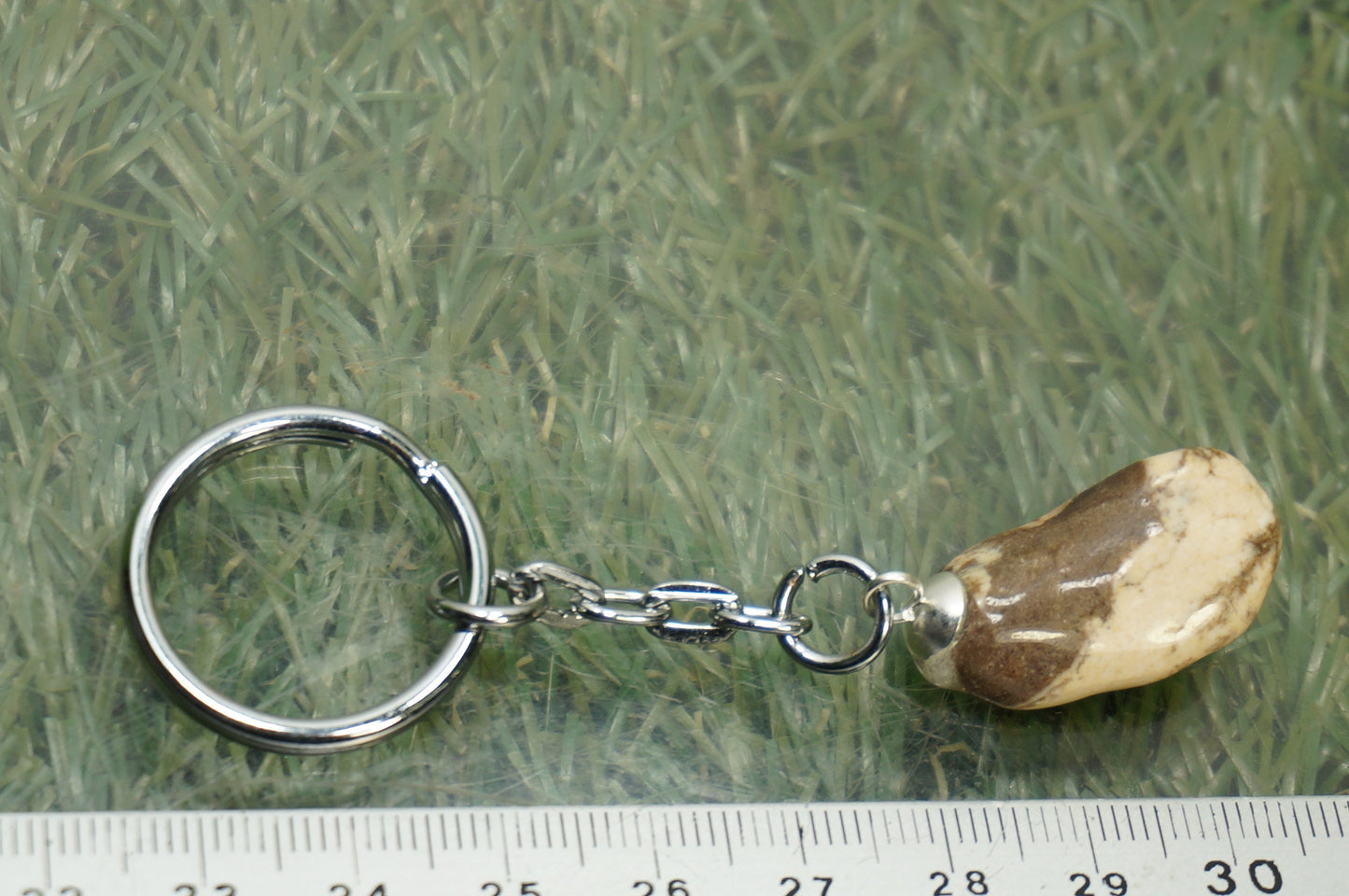 Jaspis Leopard Polierter Schlüsselanhänger Heilkristall Accessoires Sternzeichen Mineralstein