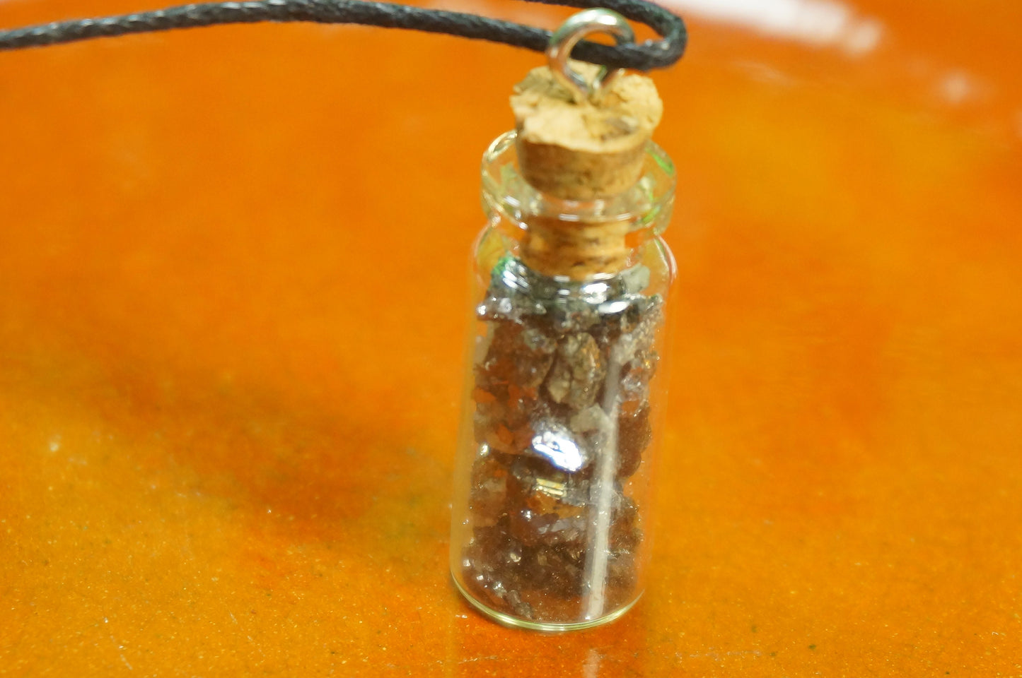 Natürliche Galenit-Halskette, Flasche, grober Mineralstein, Geburtsstein, Heiltherapie, Geschenkidee