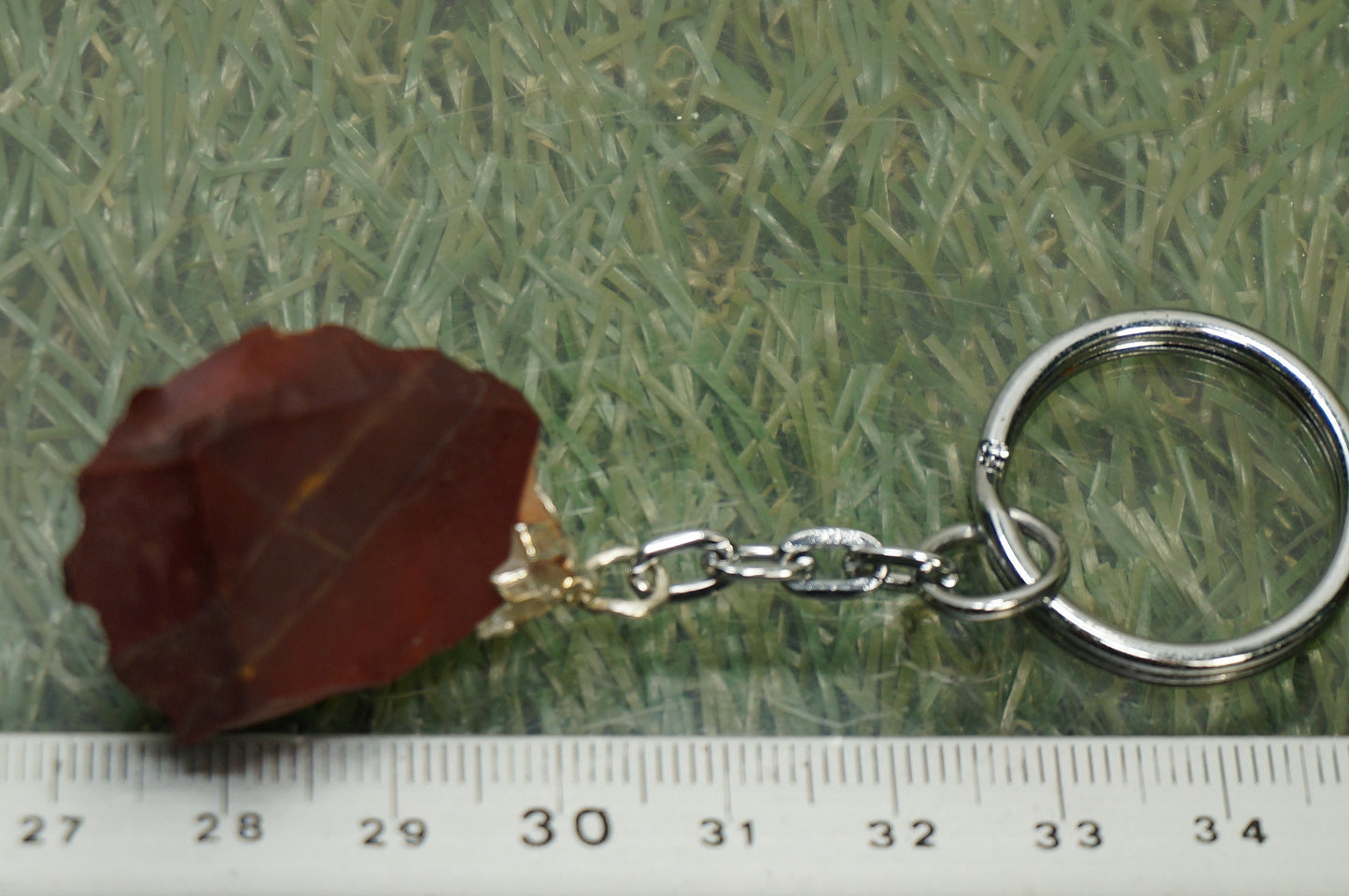 Μπρελόκ με φυσικό κόκκινο Mokaite Jasper Crystal