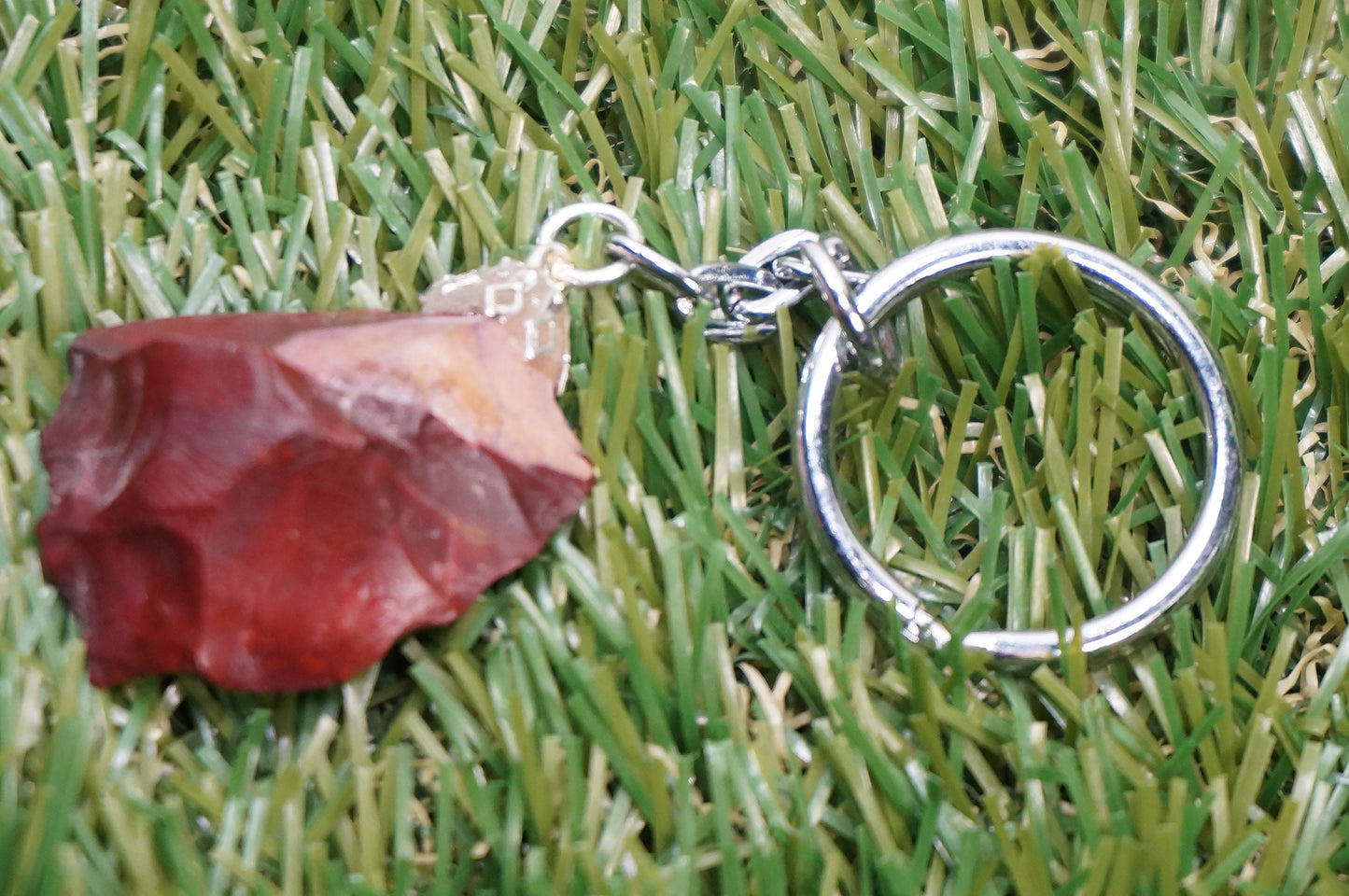 Μπρελόκ με φυσικό κόκκινο Mokaite Jasper Crystal