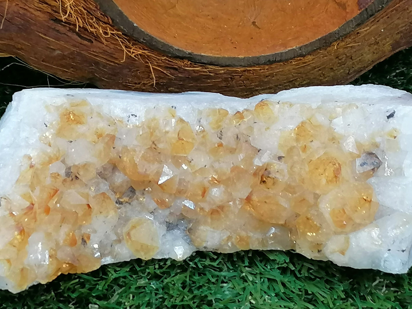 Citrine Yellow Crystal/Quartz (2) // Διακόσμηση σπιτιού και θεραπεία