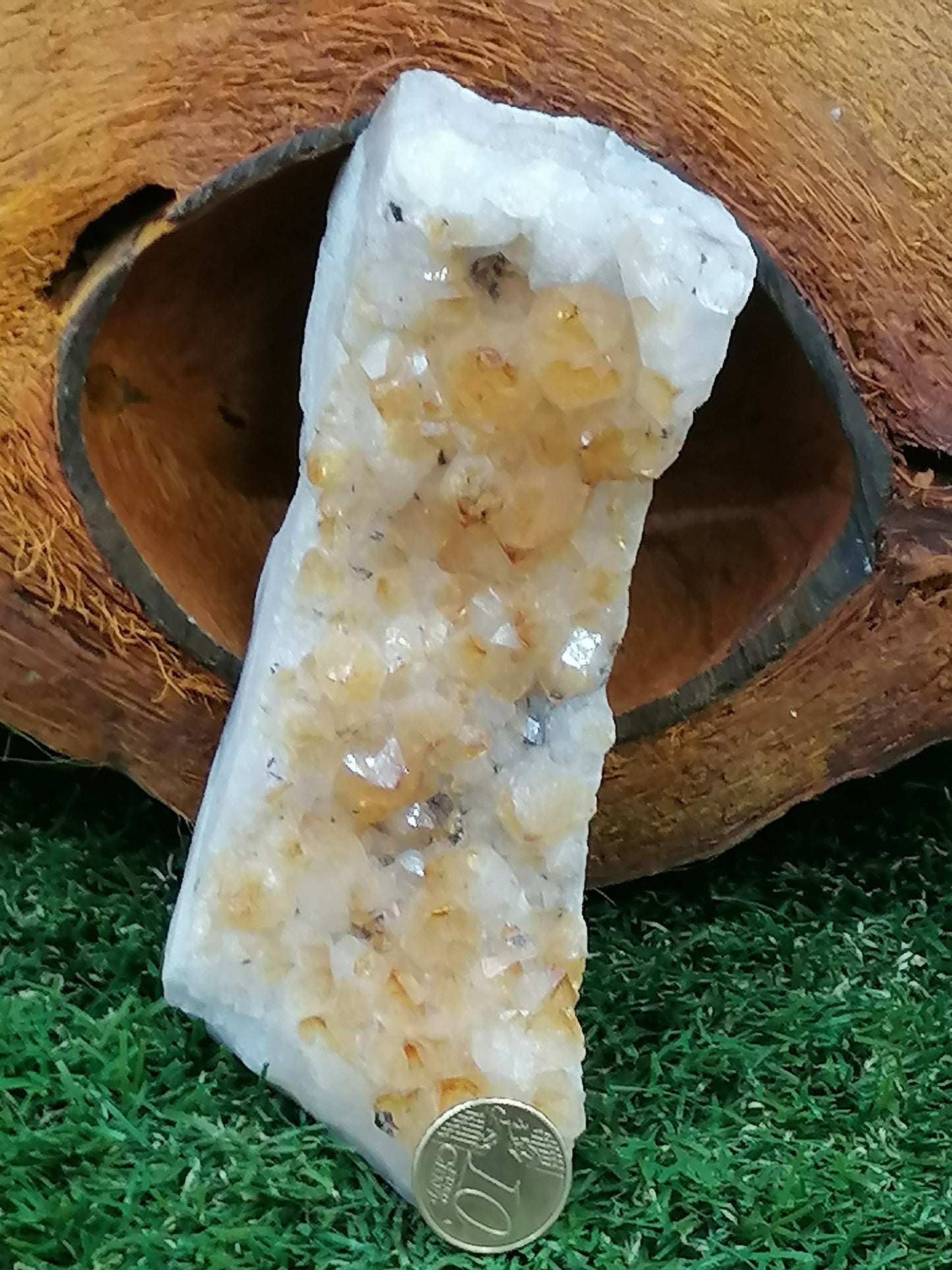 Citrine Yellow Crystal/Quartz (2) // Διακόσμηση σπιτιού και θεραπεία