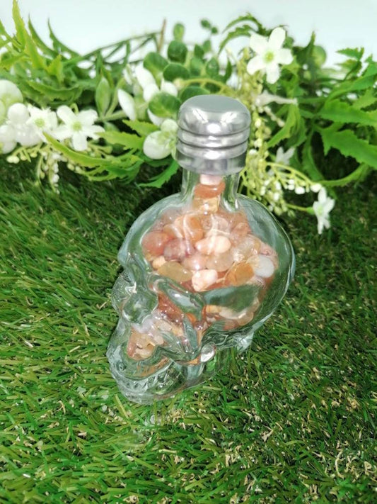 Natürliche rote Chalcedon-Cornioli Kristall Wunschflasche,Kristall Skelett Flasche,Kristallstein,Kristall Quarz Heilung,Heilstein
