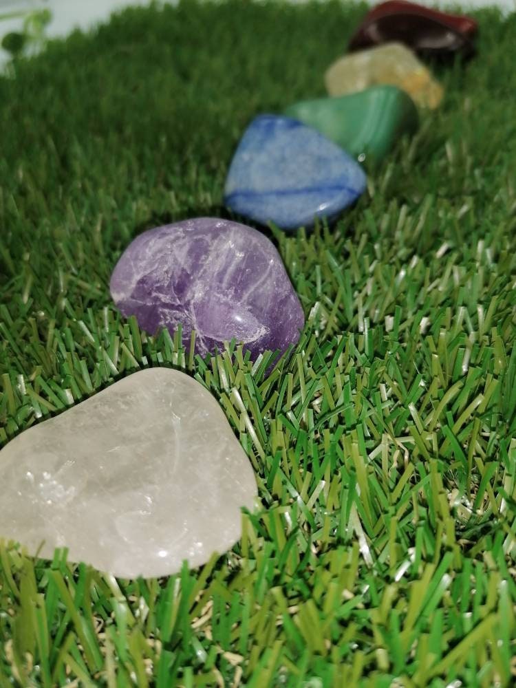 RIESIGES Chakra-Stein-Set, Chakra-Steine, 7 Chakra-Kristalle, Kristalltherapie, Kristalle, Trommelsteine, Reiki, Spiritualität, Metaphysisch