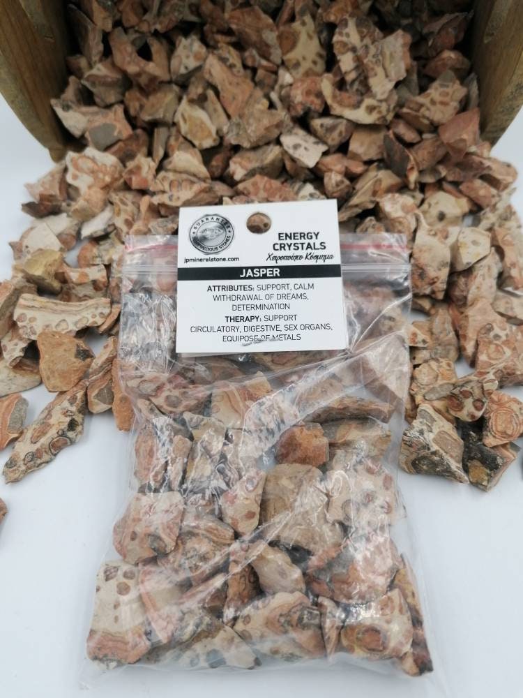 Jaspis-Kristallsplitter, getrommelter Heilstein, New Age Roh-Halbedelsteine