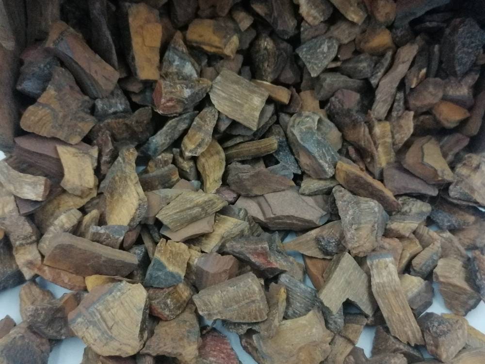 Tiger's Eye Crystal Chips, Πτυσσόμενος Θεραπευτικός Πολύτιμος Λίθος, New Age Rough Semi-Pricious Rocks