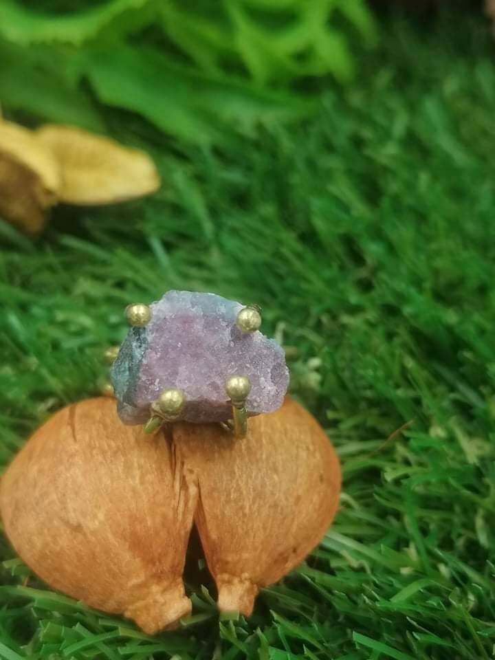 Ροζ τουρμαλίνη Crystal Healing Ring - Master Healer, Chakra Alignment, Aura Protection, Ενισχυτής