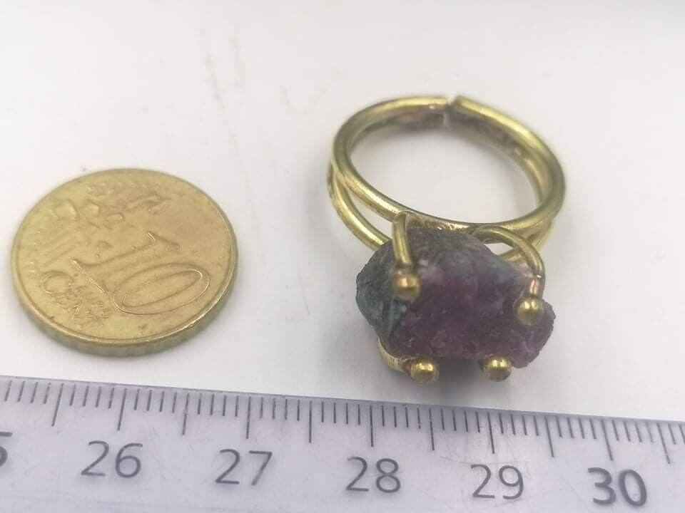 Ροζ τουρμαλίνη Crystal Healing Ring - Master Healer, Chakra Alignment, Aura Protection, Ενισχυτής