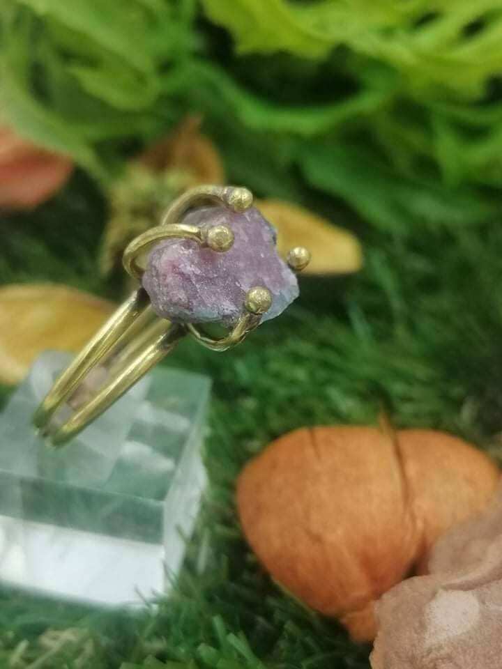 Ροζ τουρμαλίνη Crystal Healing Ring - Master Healer, Chakra Alignment, Aura Protection, Ενισχυτής