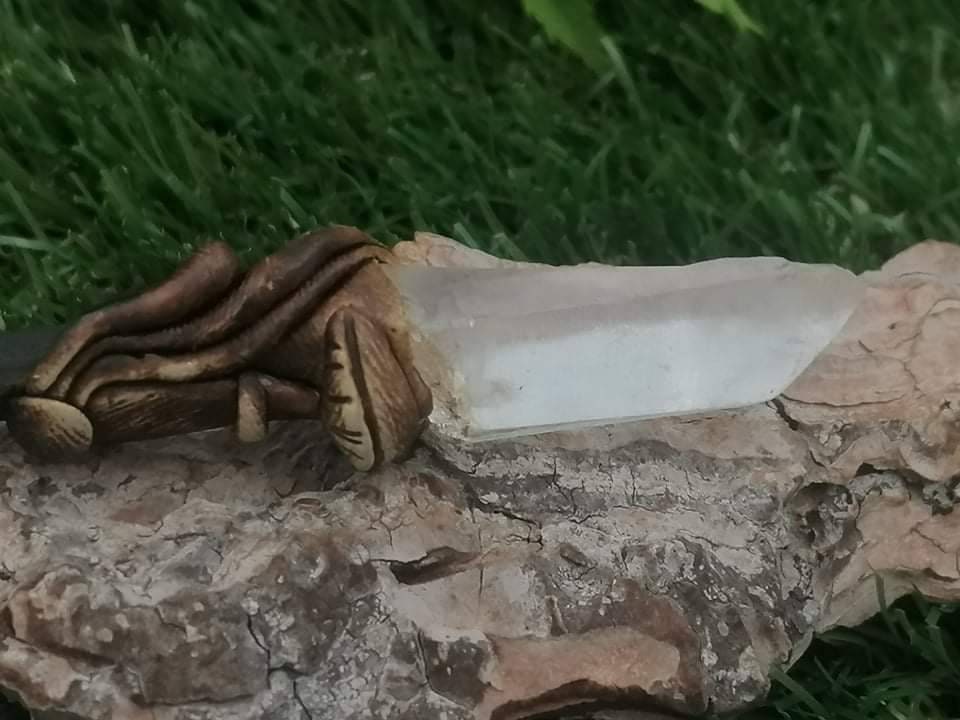 Φυσικό Crystal Crystal Quartz Laizer Lemurian Wand -Fairy ραβδί-Wizard ραβδί-Nature Wand Healing Crystal Zodiac Mineral Stone