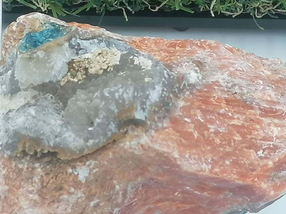 Φυσικό κρύσταλλο Απατίτης Πορτοκαλί και Μπλε Συλλογή Δείγμα Θεραπευτικό Πέτρα Birtsthone Κρυστάλλινο Προστασία Διακόσμησης Ορυκτό