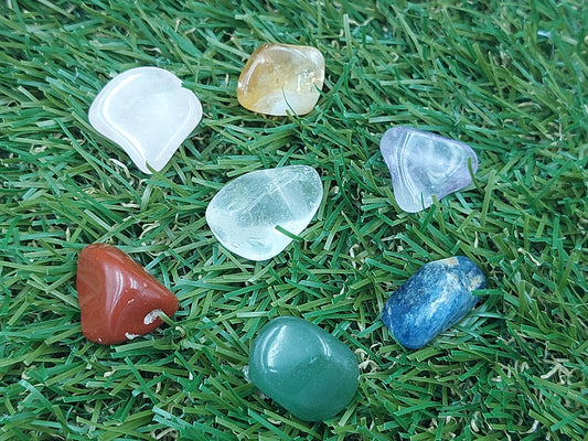 Chakra-Stein-Set, Chakra-Steine, 7 Chakra-Kristalle, Chakra-Set, Kristalltherapie, Kristalle, Trommelsteine, Reiki, Spiritualität, Metaphysisch