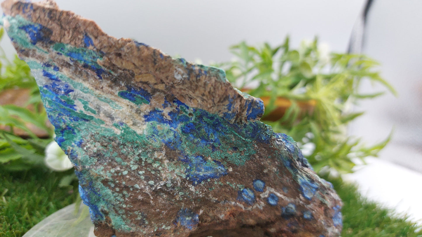 Griechischer Azurmalachit (Malachit mit Azurit) Rohmineral aus Lavrio – EINZIGARTIG – HEILUNG