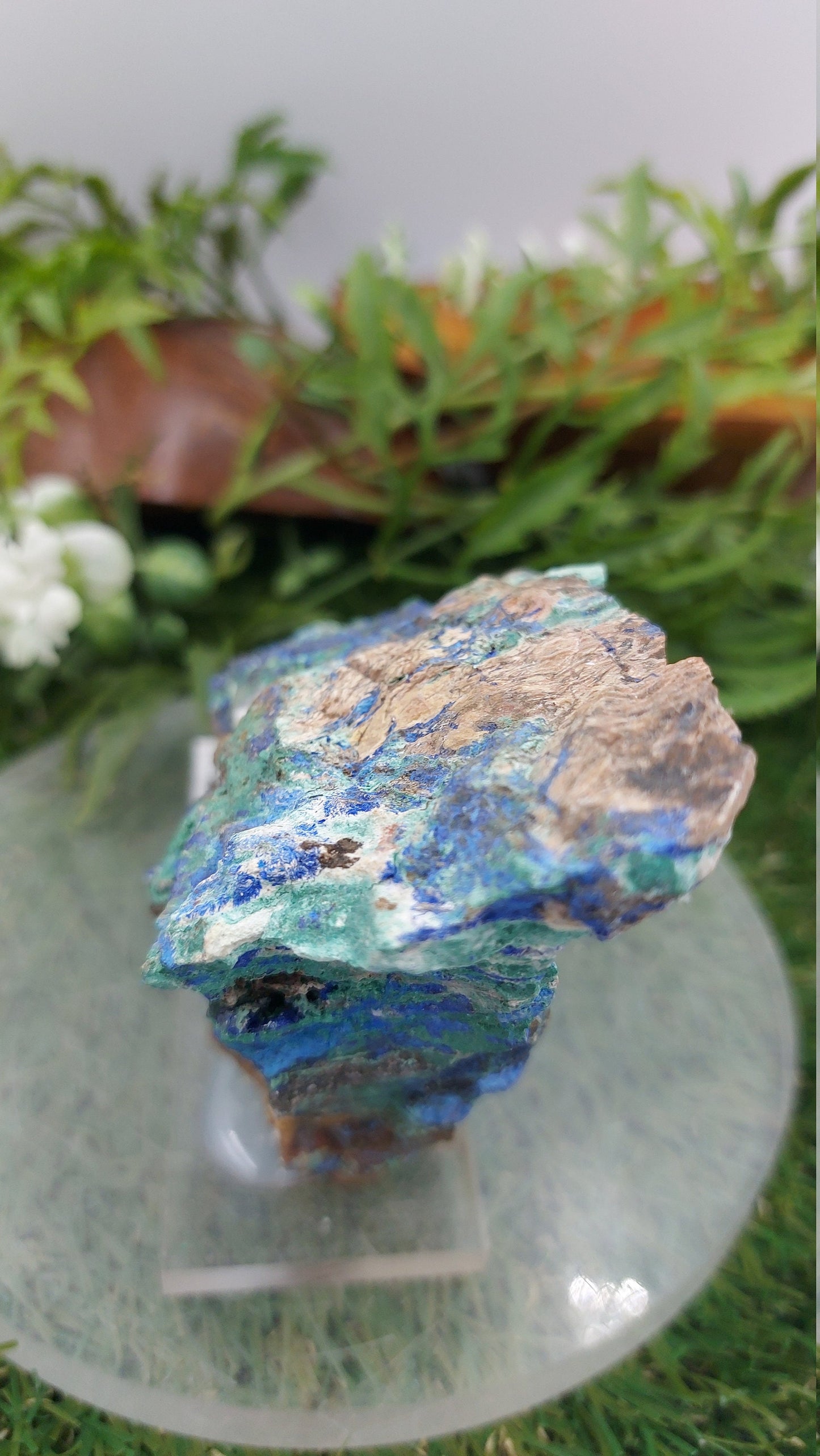 Griechischer Azurmalachit (Malachit mit Azurit) Rohmineral aus Lavrio – EINZIGARTIG – HEILUNG