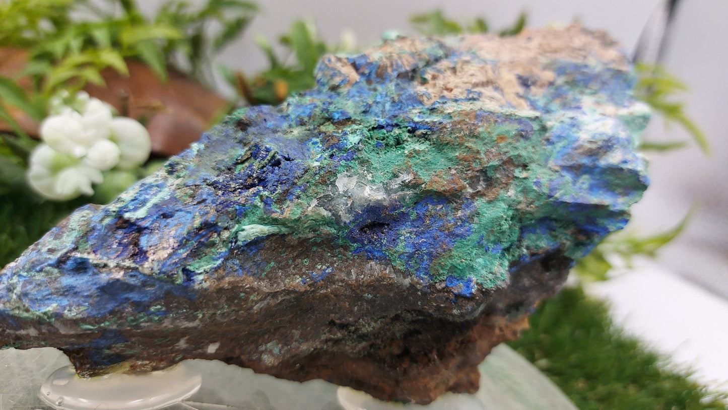Griechischer Azurmalachit (Malachit mit Azurit) Rohmineral aus Lavrio – EINZIGARTIG – HEILUNG