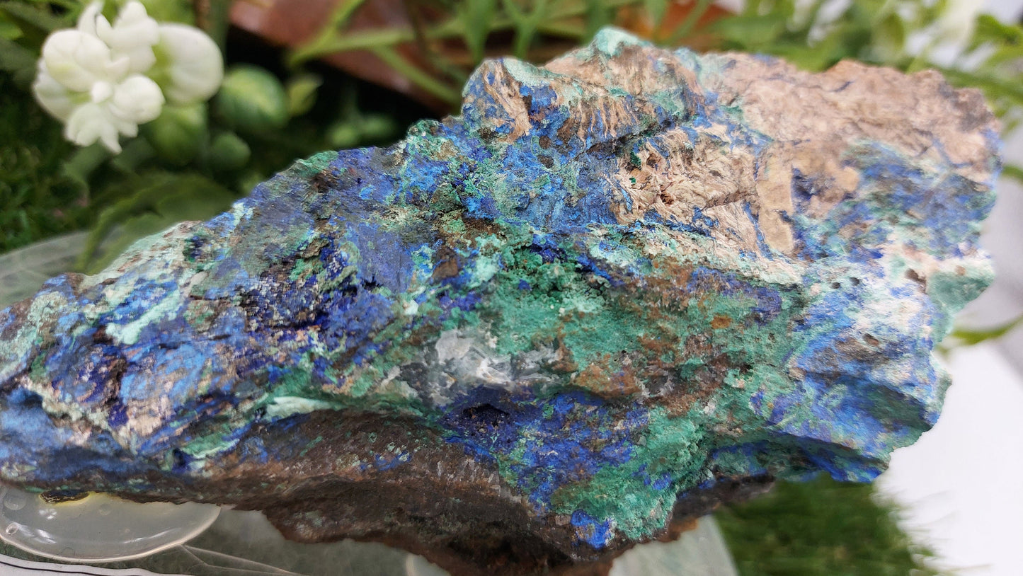 Griechischer Azurmalachit (Malachit mit Azurit) Rohmineral aus Lavrio – EINZIGARTIG – HEILUNG