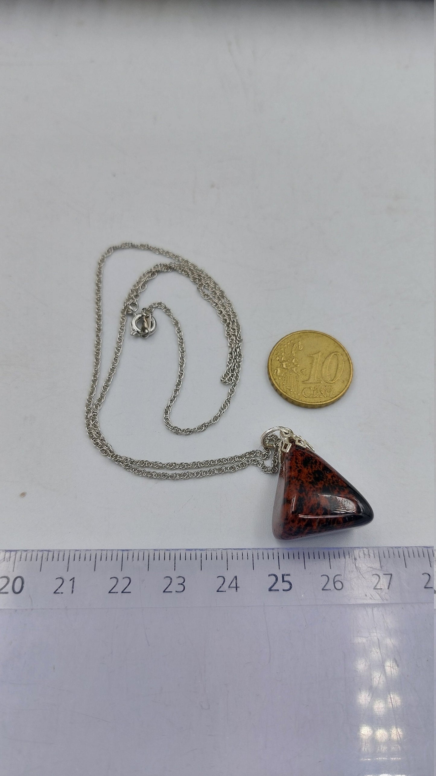 Halskette aus Mahagoni-Obsidian-Kristall