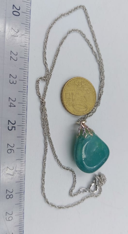 Halskette aus natürlichem, grünem Achat, poliertem Sterlingstahl, Heilkristall, Zubehör, Sternzeichen, Mineralstein