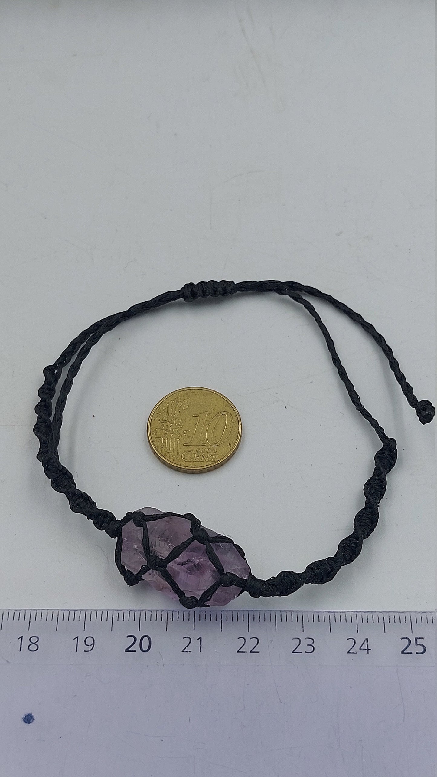 Natürlicher Amethyst, handgefertigt, Makramee-Armband, Heilkristall, Zubehör, Sternzeichen, Mineralstein