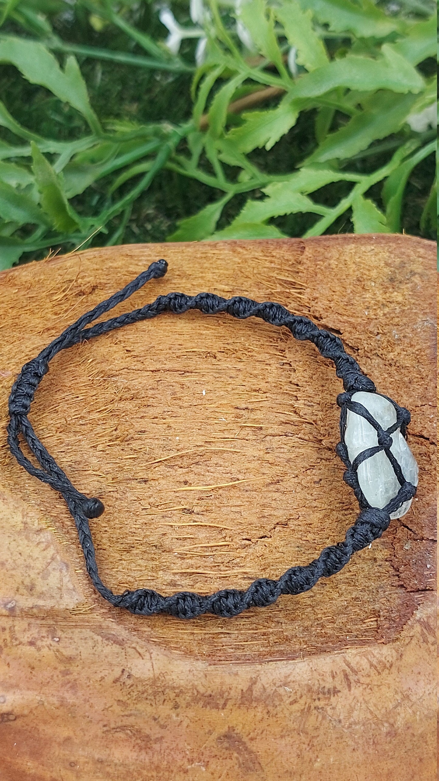 Natürliches Aquamarin-Handgemachtes Wickelarmband aus Makramee, Heilkristall, Zubehör, Sternzeichen, Mineralstein