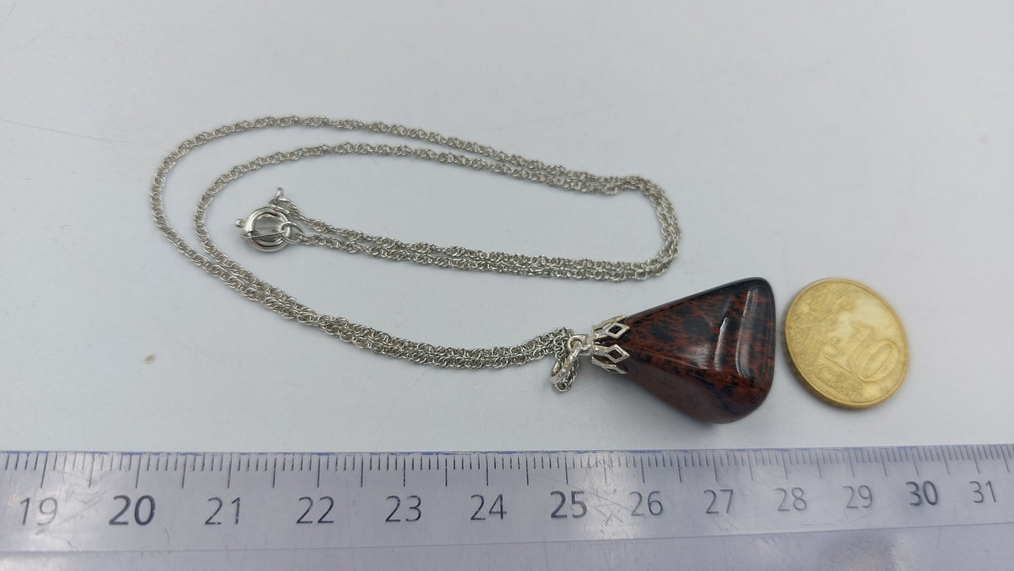 Halskette aus Mahagoni-Obsidian-Kristall