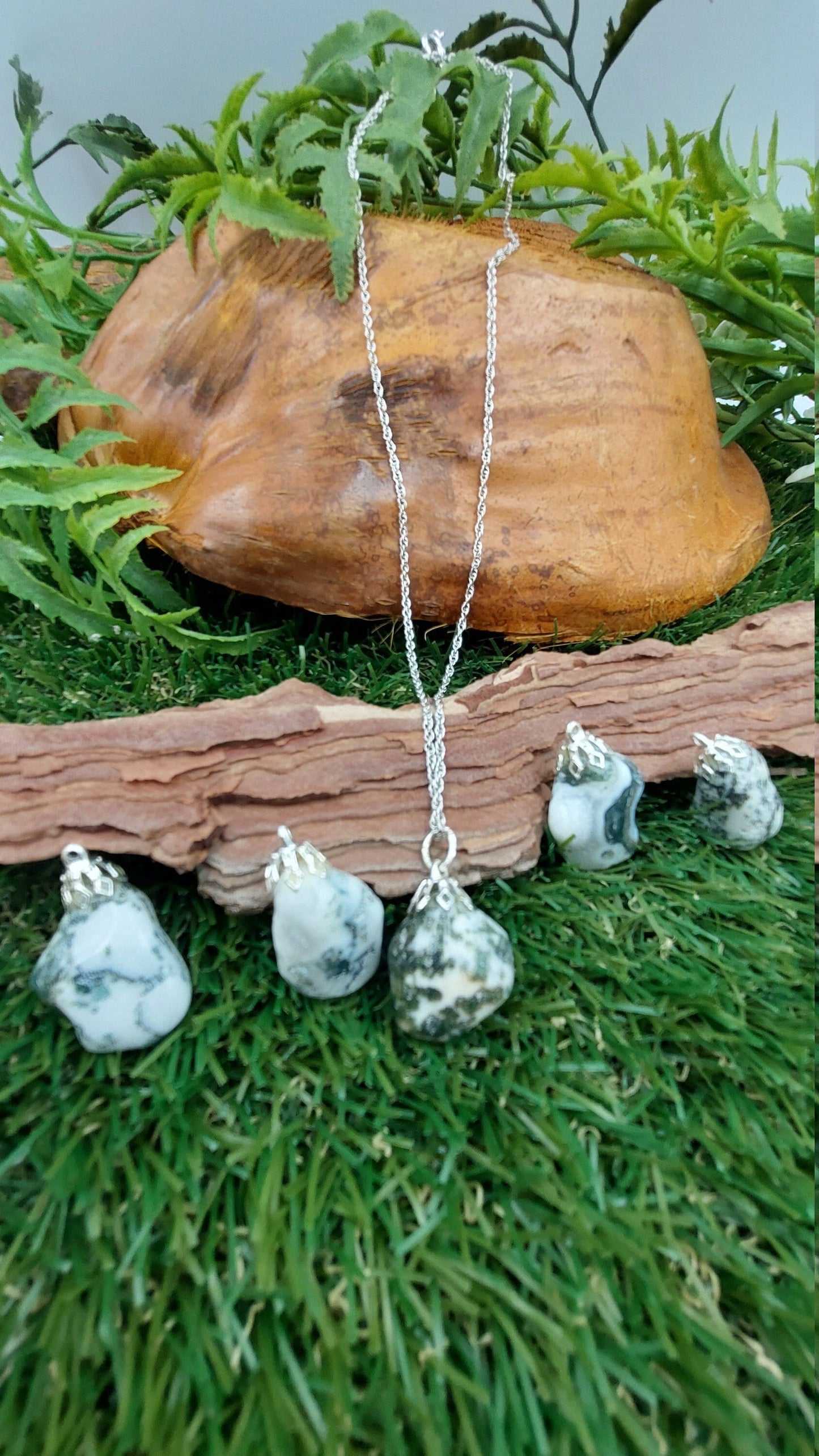 Χειροποίητο κολιέ Tree Agate