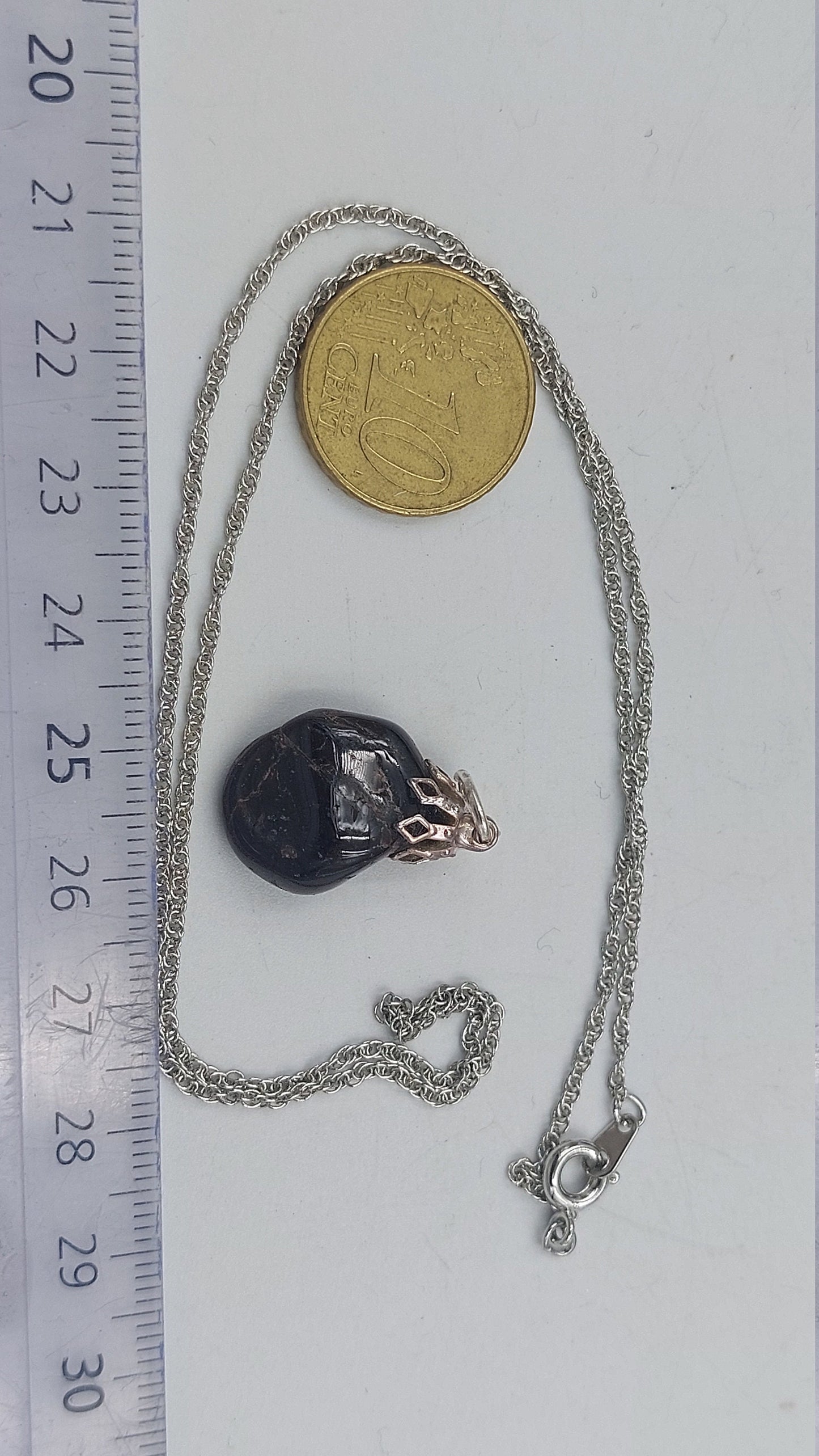 Φυσικό κόκκινο γρανάτης κολιέ από ατσάλι Θεραπευτικά κρύσταλλα αξεσουάρ Zodiac Mineral Stone