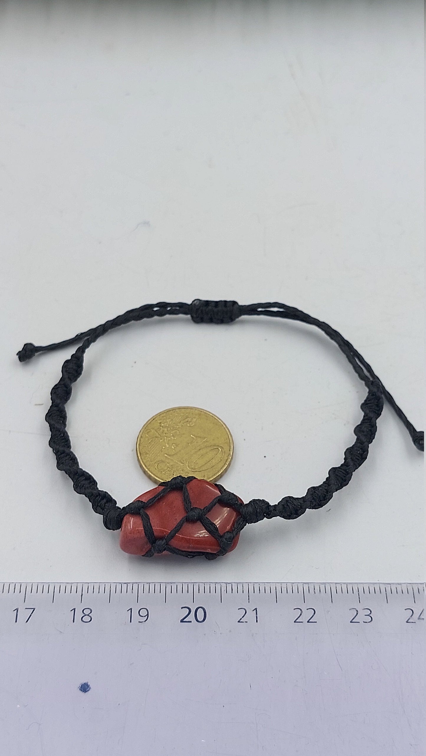 Φυσικό κόκκινο Jasper Χειροποίητο Wrap It Μακραμέ Βραχιόλι Θεραπευτικά Κρυστάλλινα Αξεσουάρ Zodiac Mineral Stone