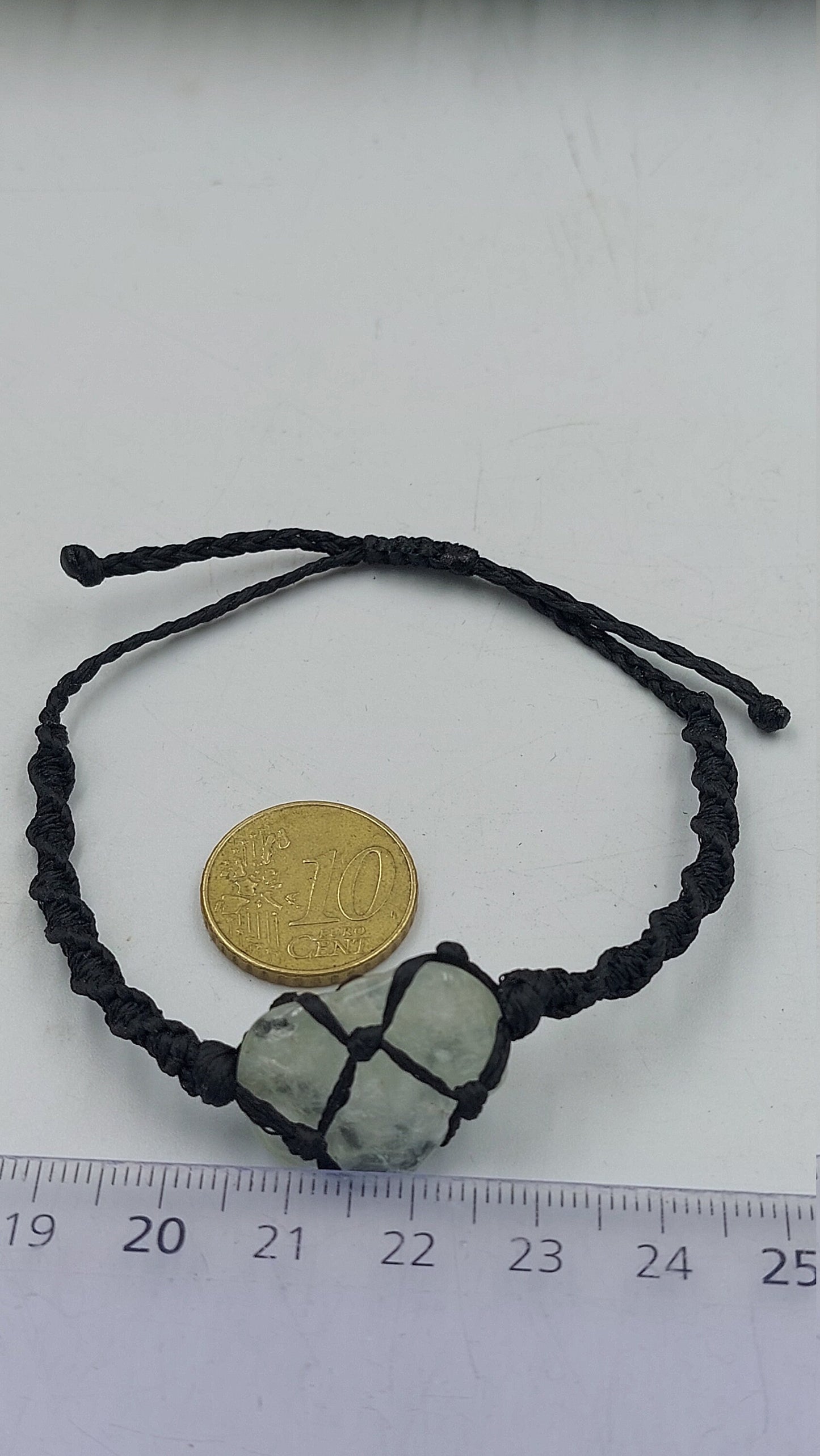 Natürliches Aquamarin-Handgemachtes Wickelarmband aus Makramee, Heilkristall, Zubehör, Sternzeichen, Mineralstein