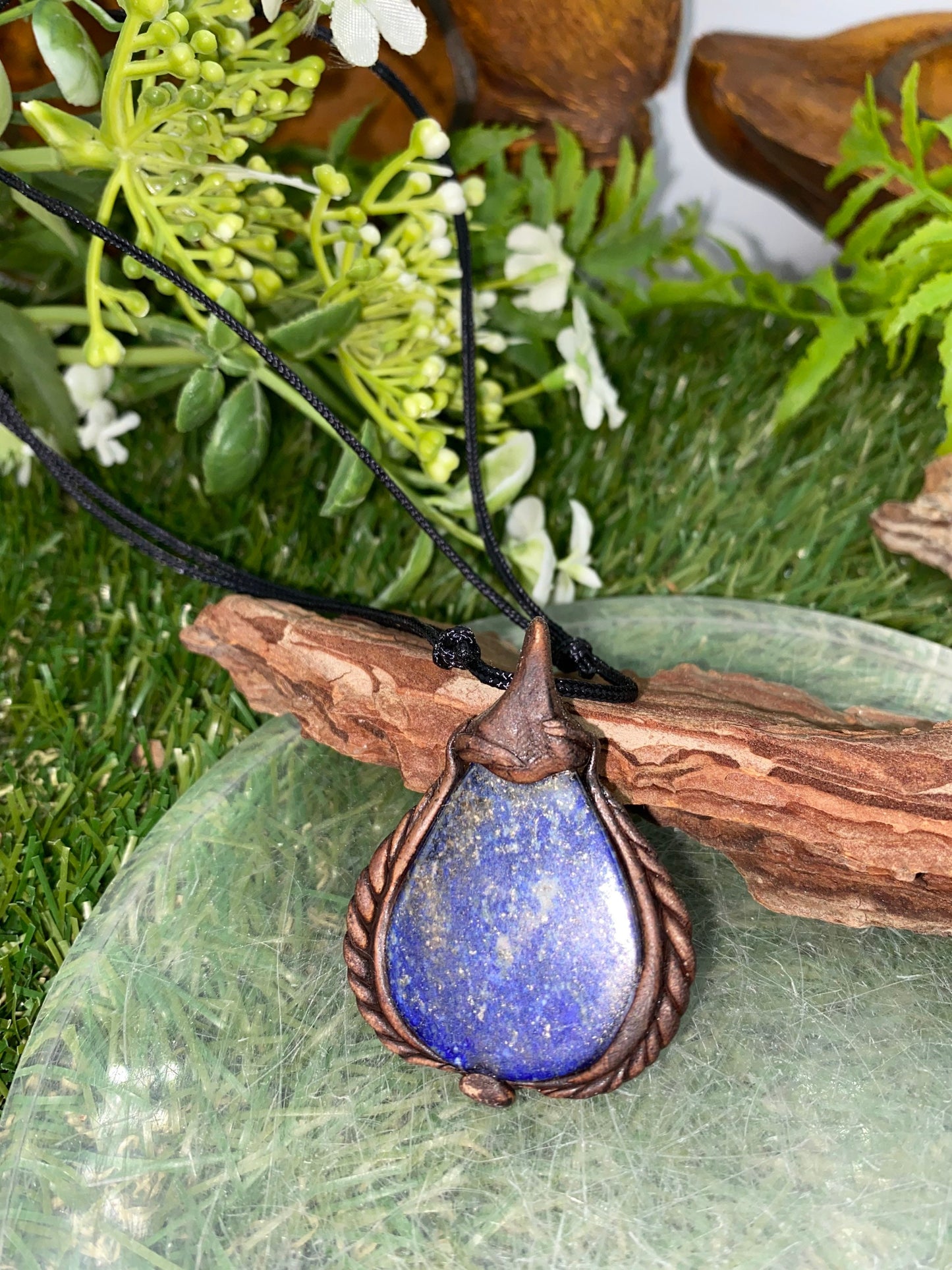 Handgefertigte Halskette - Lapis Lazouli Stein