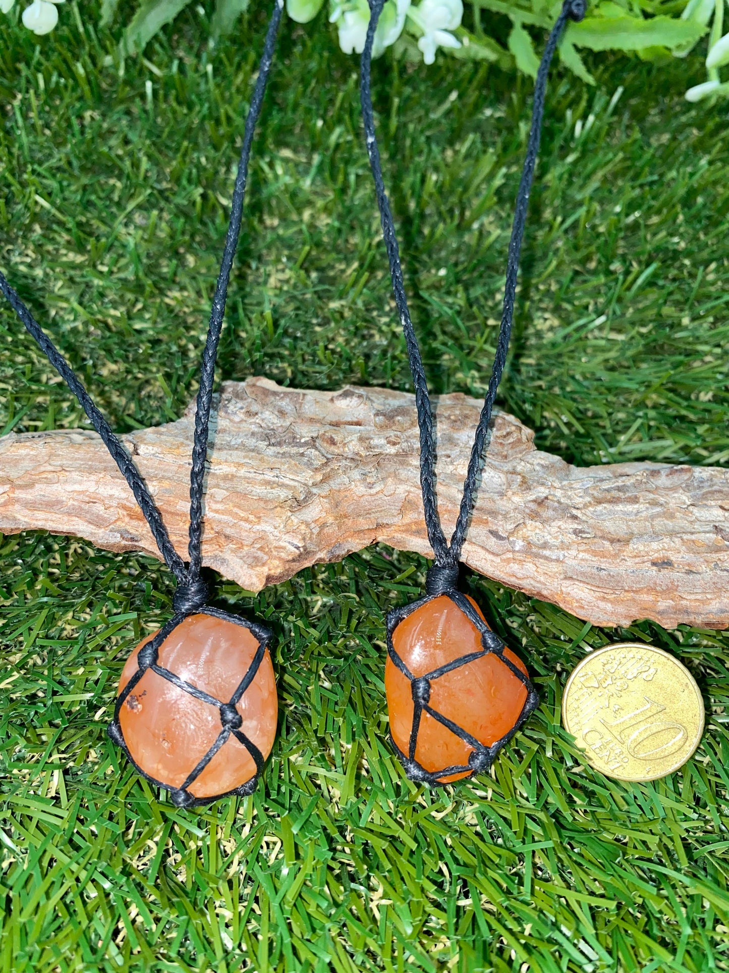 Αξεσουάρ δώρου με τυλιγμένο κολιέ Carnelian Crystal Makrame