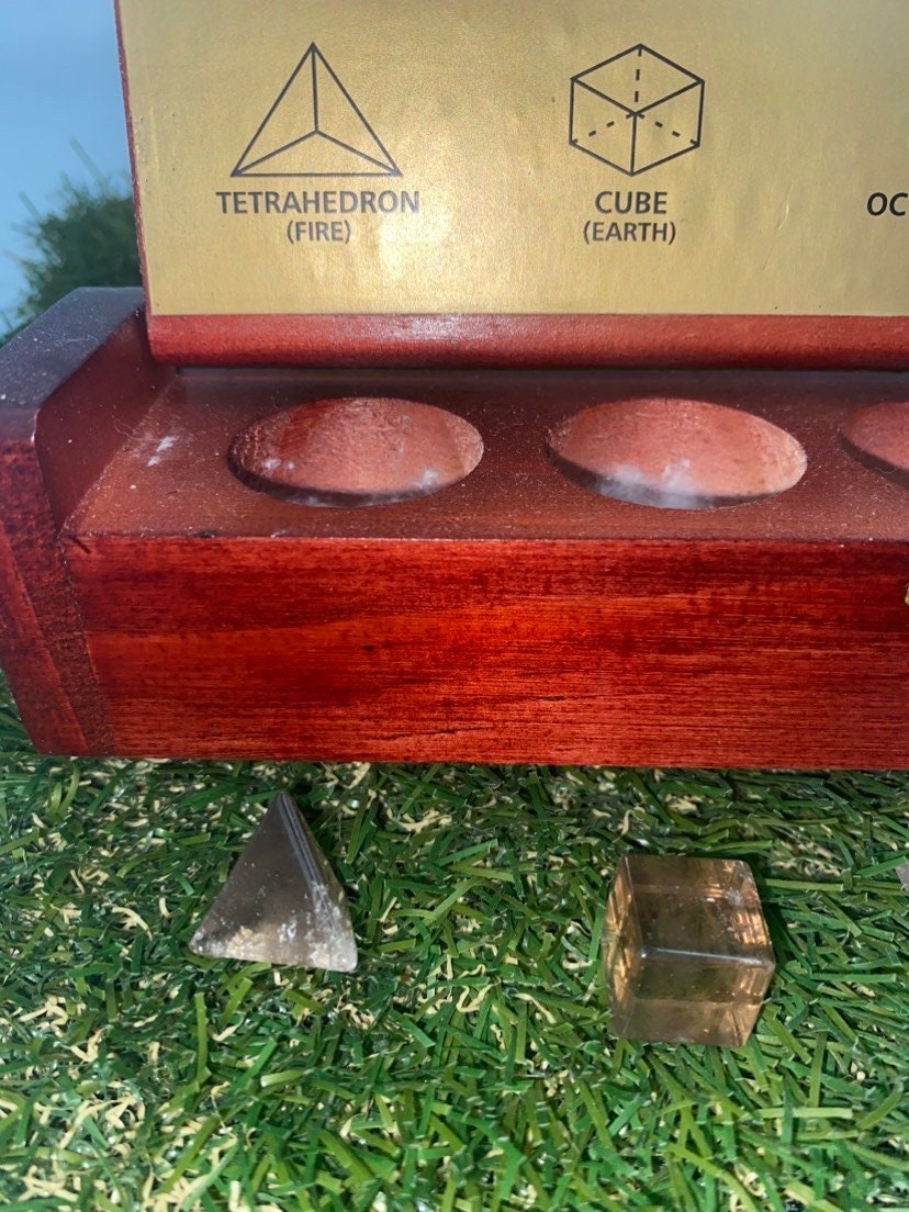 Smoked Quartz Platonic Solids Sacred Geometric Set, Energy Healing κρύσταλλο, πέτρες ρέικι, σετ πέντε τσάκρα