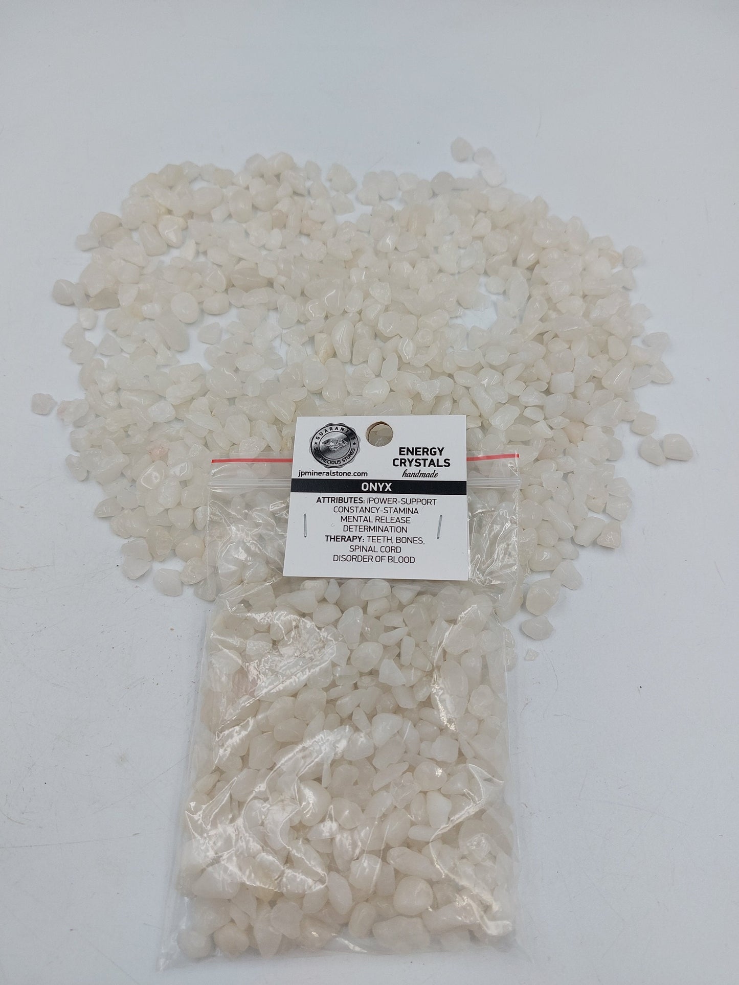 Onyx White Polished Crystal Chips, Tumbled Healing Gemstone, New Age στιλβωμένοι ημιπολύτιμοι βράχοι
