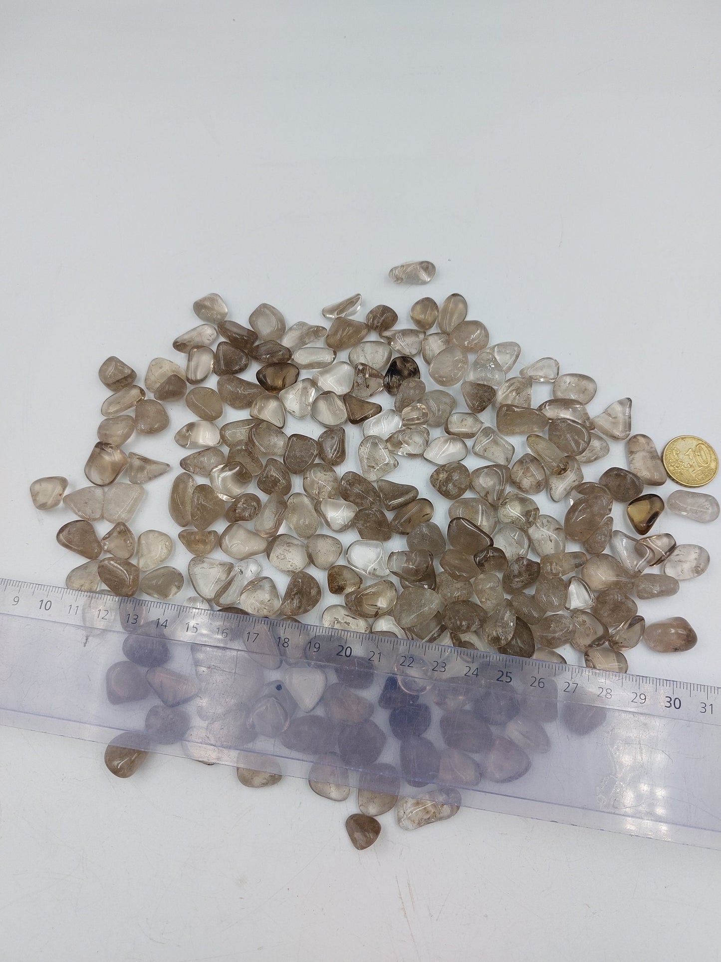 Smokey Quartz Polished Crystal Chips, Tumbled Healing Gemstone, New Age Polished Semi-Princious Rocks
