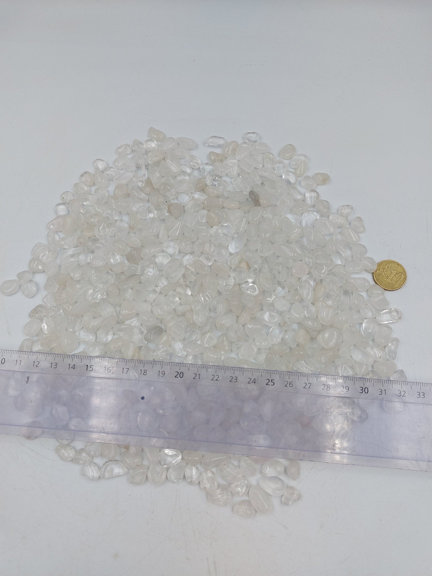 Clear Quartz Polished Crystal Chips, Tumbled Healing Gemstone, New Age Polished Semi-Princious Rocks