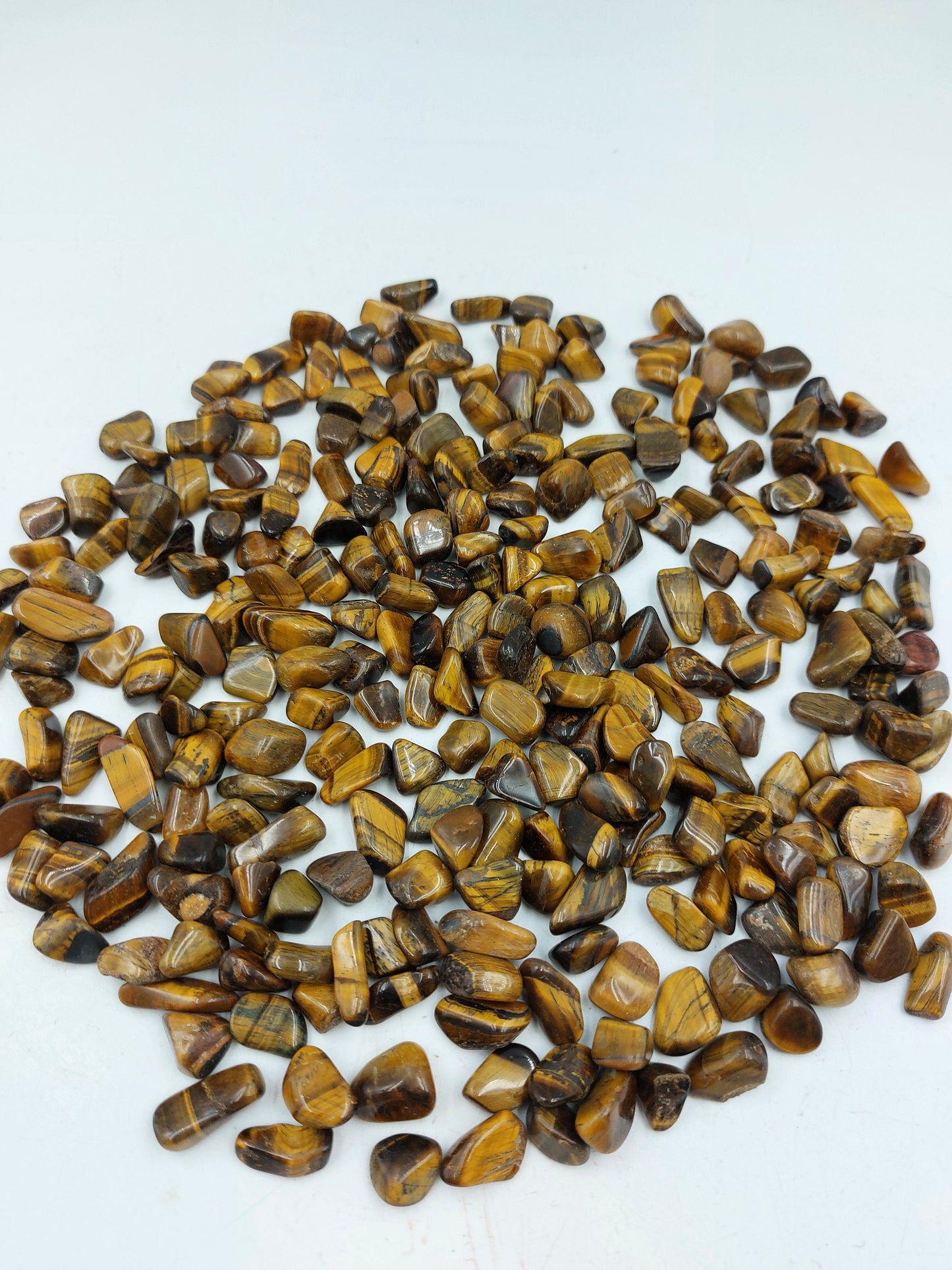 Tiger's Eye Yellow Polished Crystal Chips, Tumbled Healing Gemstone, New Age Polished Semi-Pricious Rocks