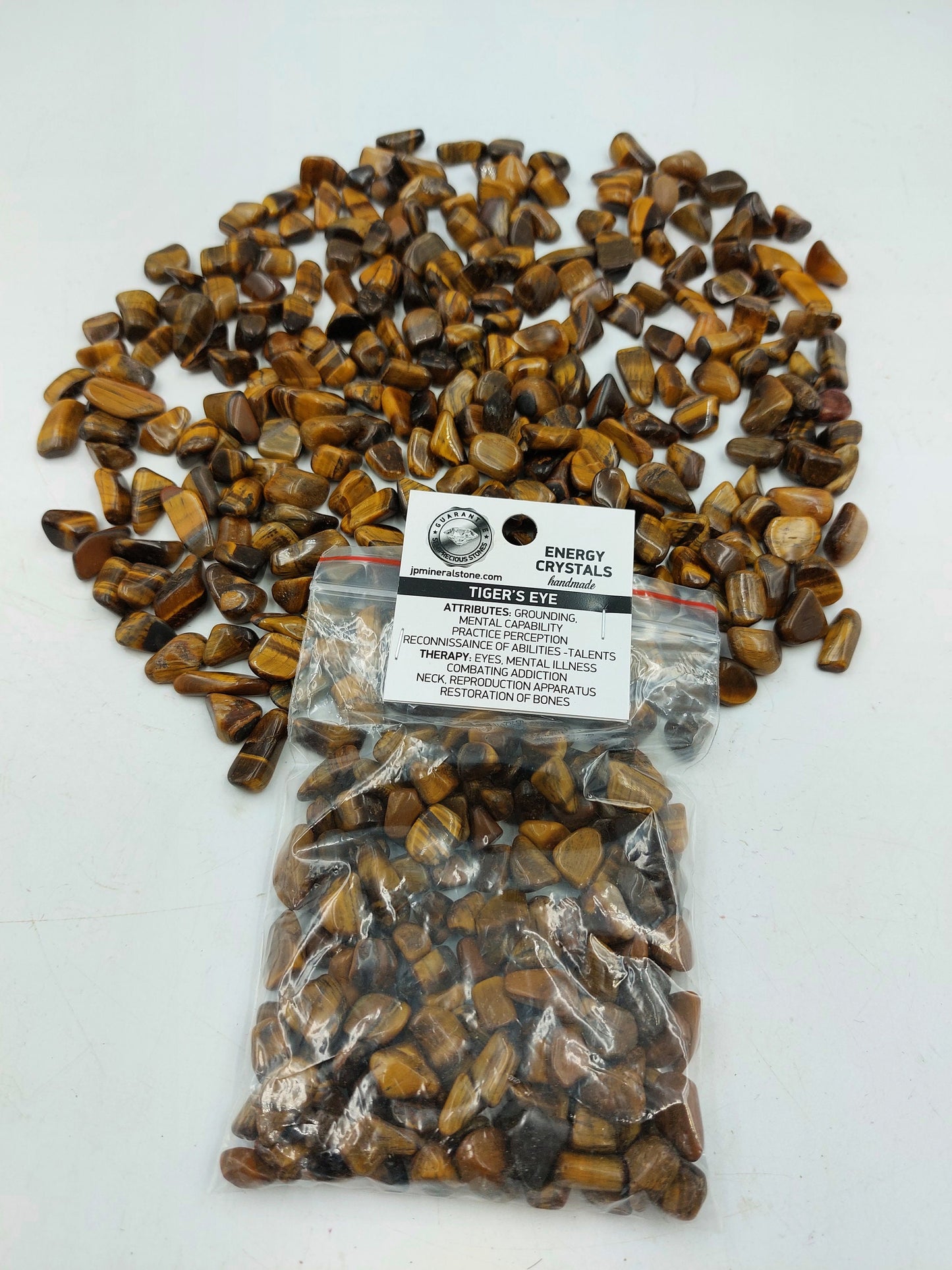 Tiger's Eye Yellow Polished Crystal Chips, Tumbled Healing Gemstone, New Age Polished Semi-Pricious Rocks