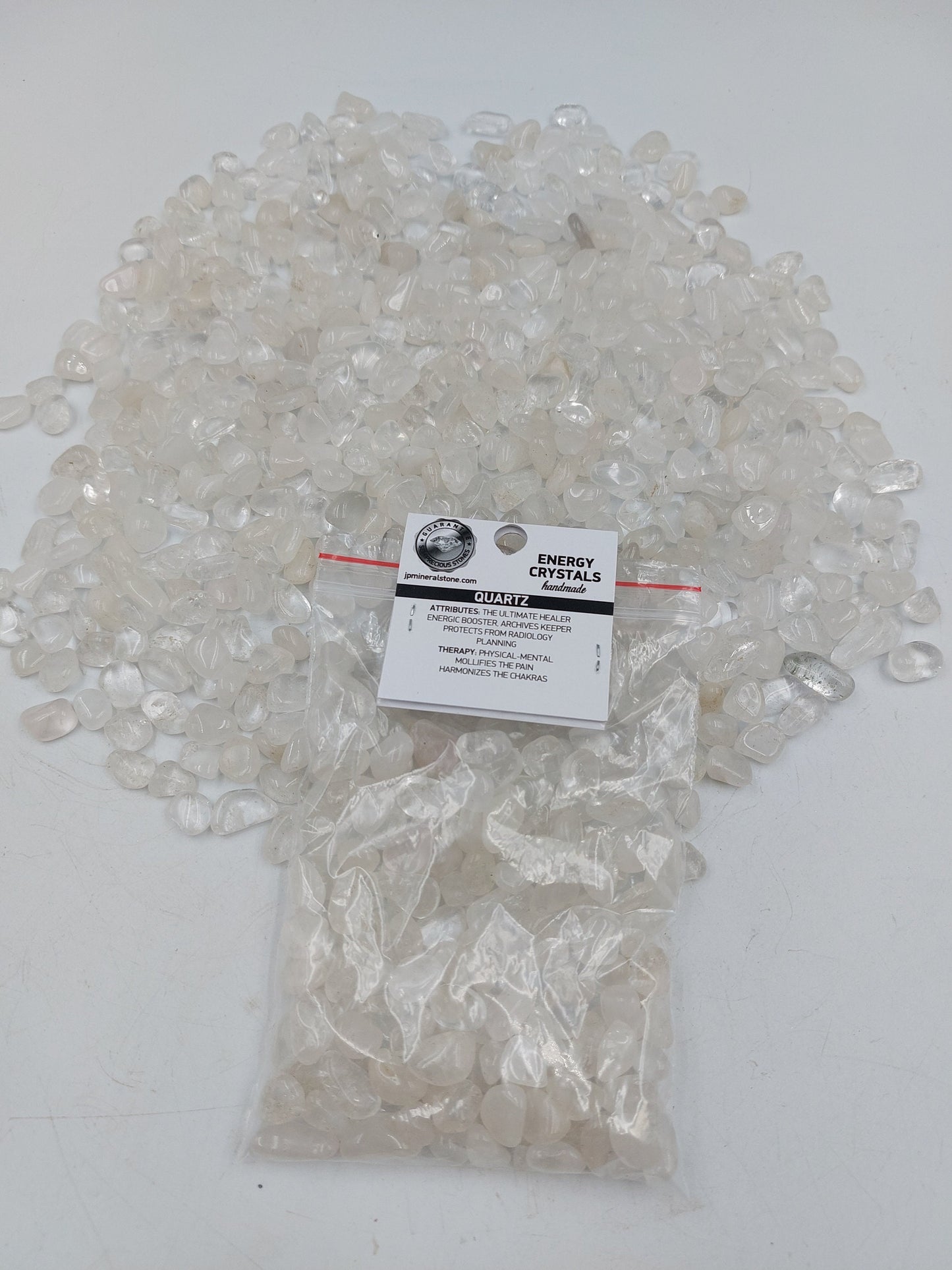 Clear Quartz Polished Crystal Chips, Tumbled Healing Gemstone, New Age Polished Semi-Princious Rocks