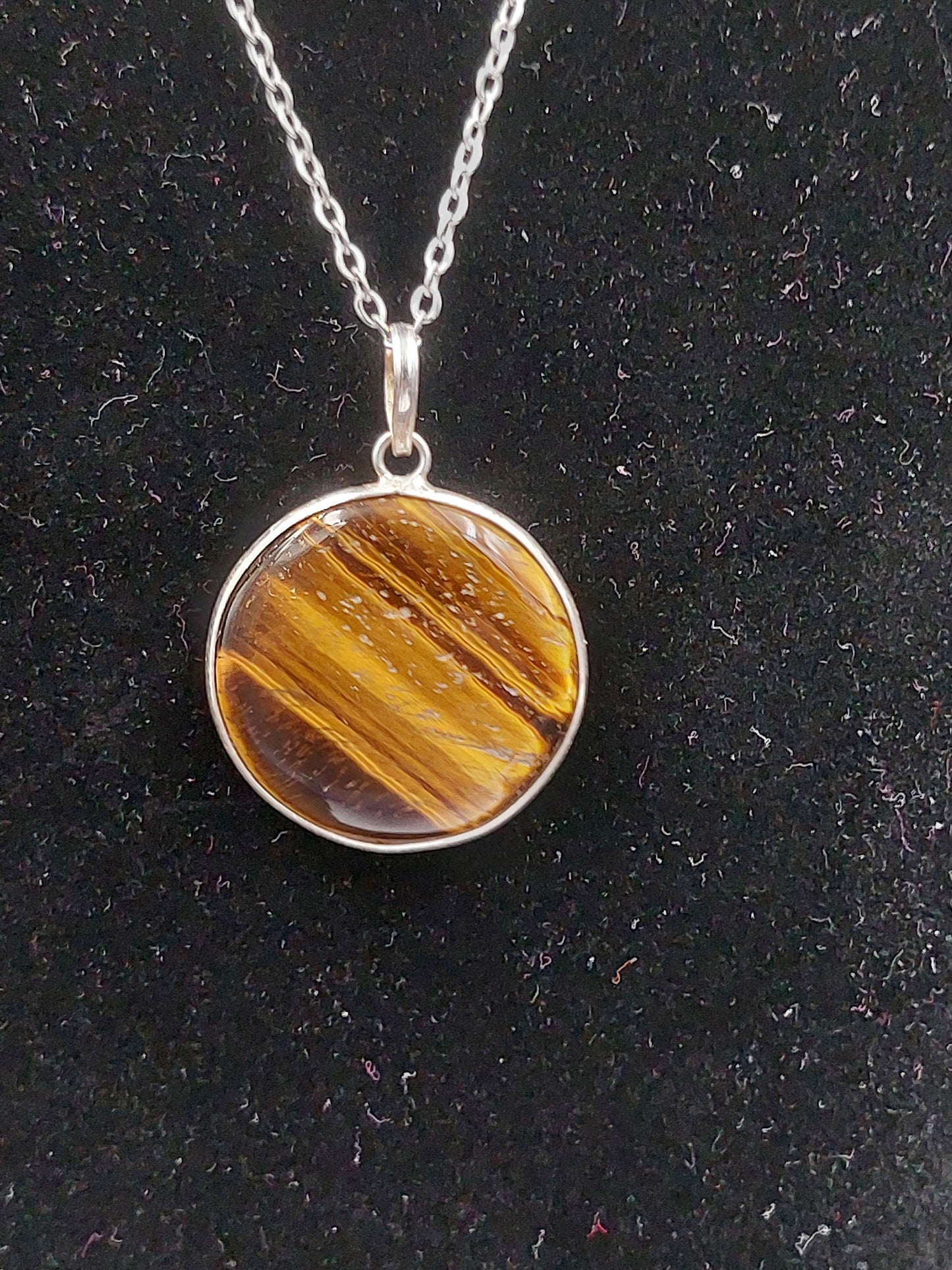 Κρυστάλλινο κολιέ Tiger's Eye Ασημένιο 925